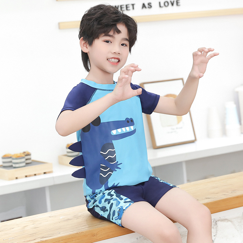 Children's Swimwear, Boys' Swimwear, Baby Swim Trunks, Big Kids' Two-Piece Korean Children's Swimwear, Boys' Sporty Style