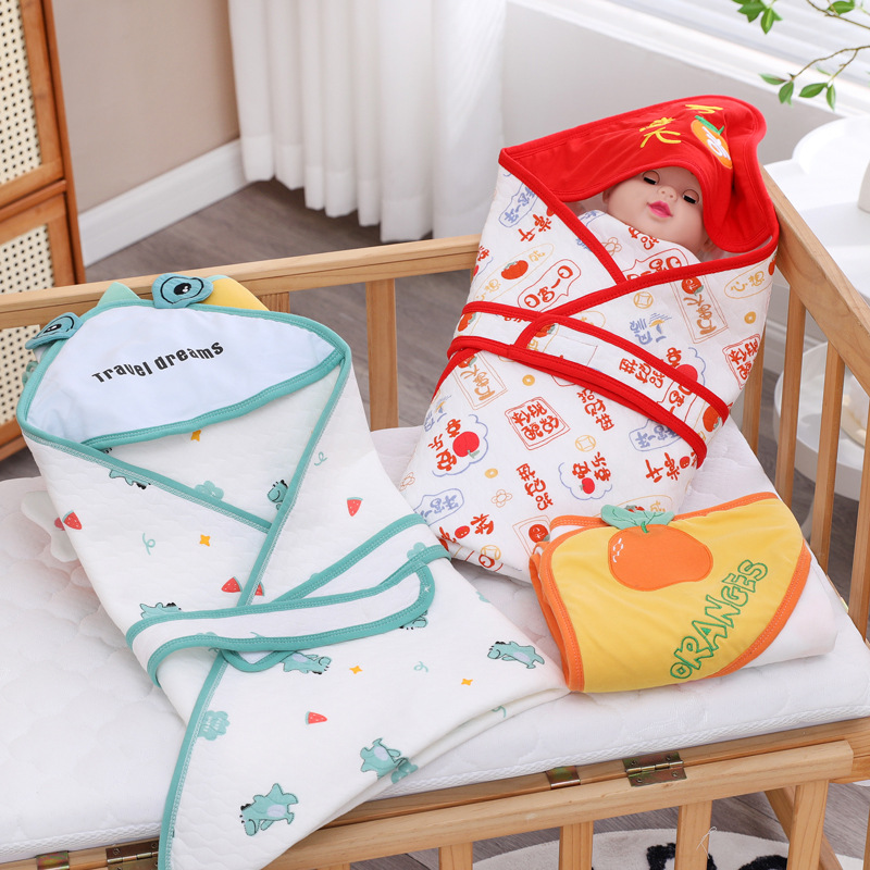 Picture of Baby Blanket Pure Cotton Type a Soft Breathable Delivery Room Newborn Swaddle Four-Season Universal Baby Blanket Anti-Jump