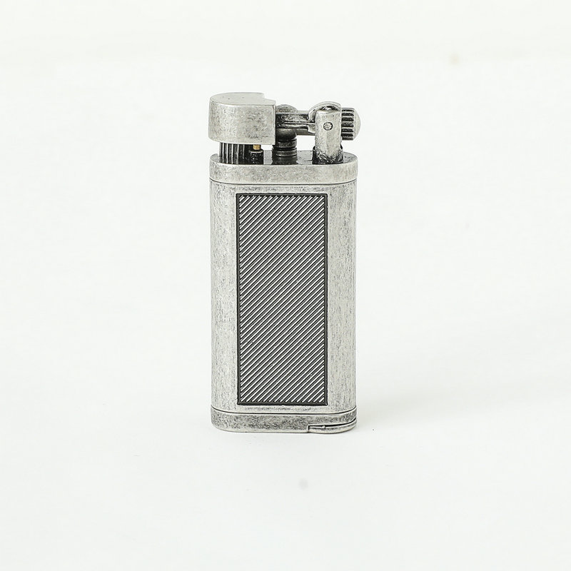 Picture of Grinding wheel open flame cigarette lighter gas creative inflatable Langsheng oblique fire lighter metal pipe mini lighter gift