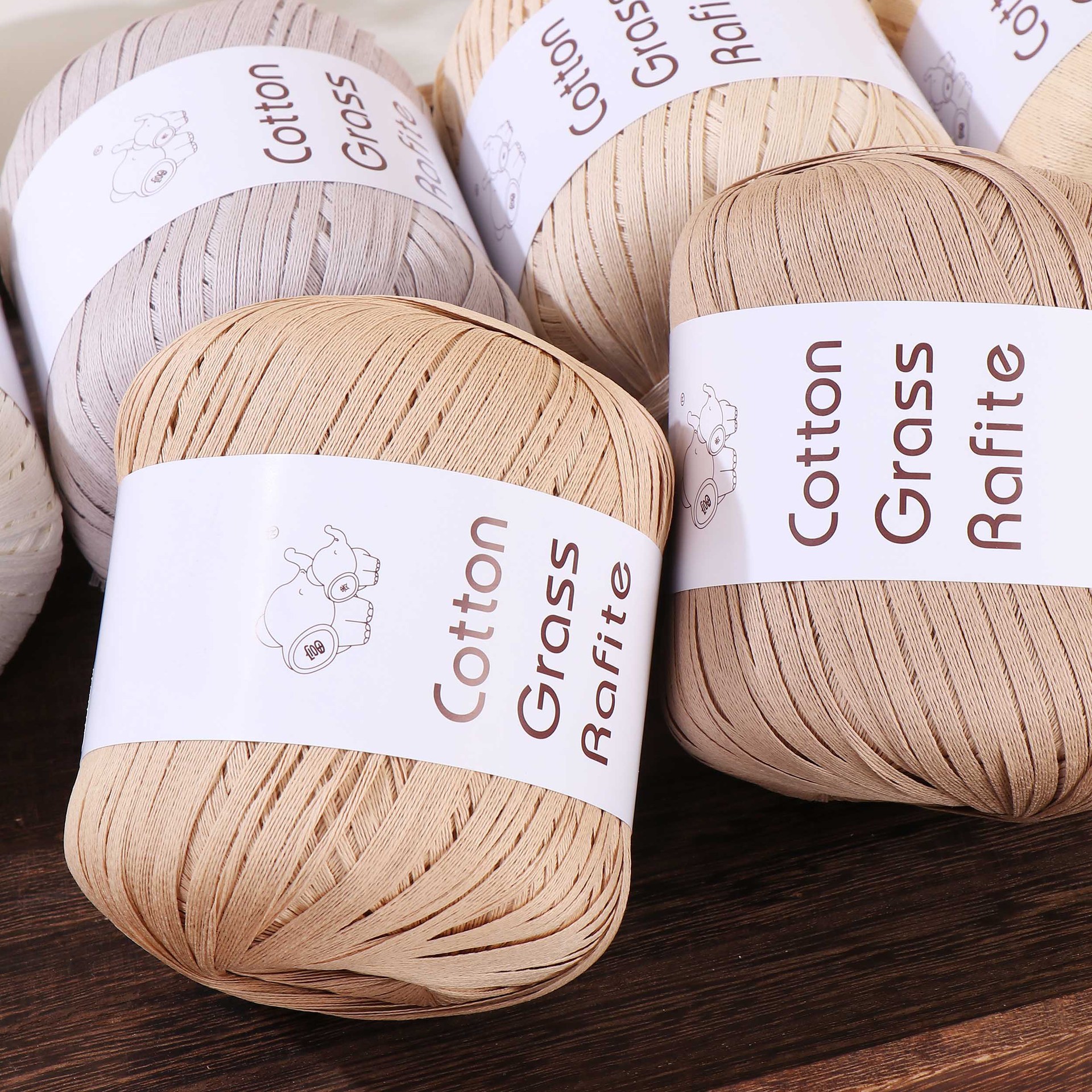 Cross-Border Cotton Straw Thread Hand-Woven Straw Hat Cotton Straw Paper Thread DIY Bag Weaving Thread Raffia Cotton Straw Thread Wholesale