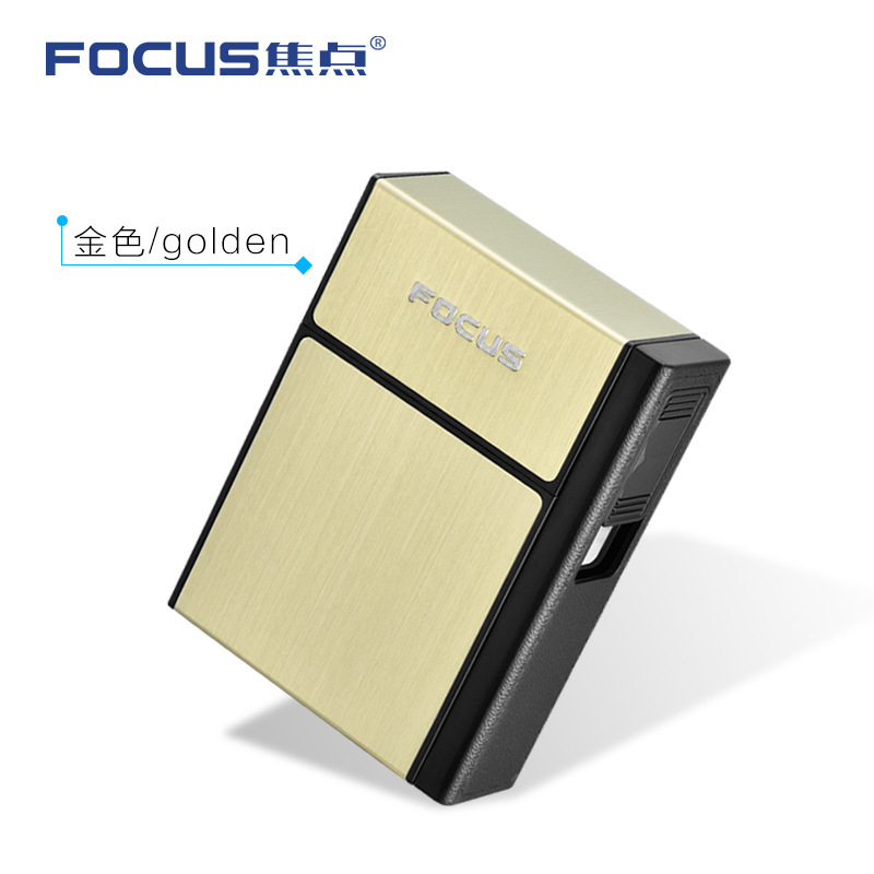 Picture of 035A Rechargeable Cigarette Case Lighter 20 Pack Portable Hard Bag Personality Creative Men's Removable USB Lighter