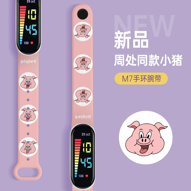 Picture of Cross-border in stock meters 12 printed LED waterproof electronic watch cartoon student cute bracelet wristband watch wholesale