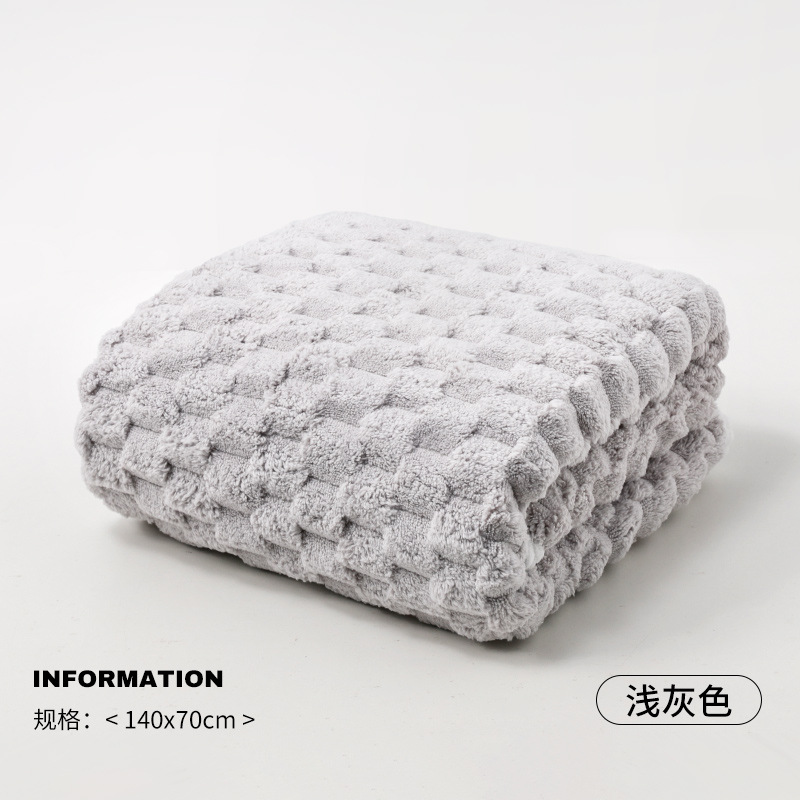 Picture of 90 * 160cm coral fleece bath towel large bath towel thickened TikTok same beach towel absorbent household adult bath towel