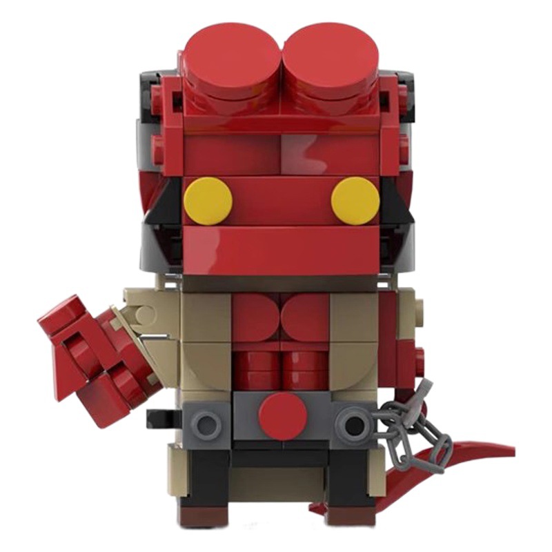 Domestic MOC suit compatible with Lego hell Baron Creative Assembly small particles square head toy building blocks decoration gift