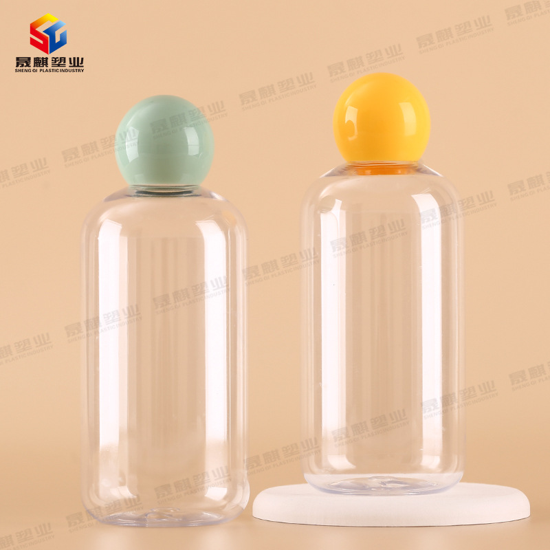 Popular Toiletries Packaging Spherical Screw Cap Laundry Beads pet Transparent Plastic Bottle Fragrance Bead Bottle 320ml