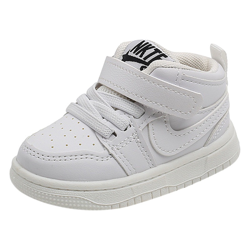 Mid-top children's sneaker boys and girls board shoes 2022 new spring and autumn baby white shoes baby shoes toddler shoes