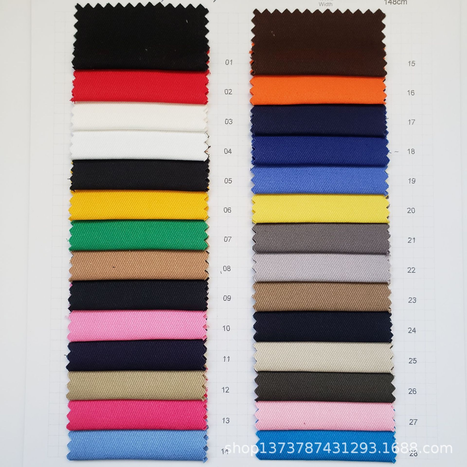 Spot supply cotton twill tencel full process dyeing yarn card overalls shoes and hats clothing fabric