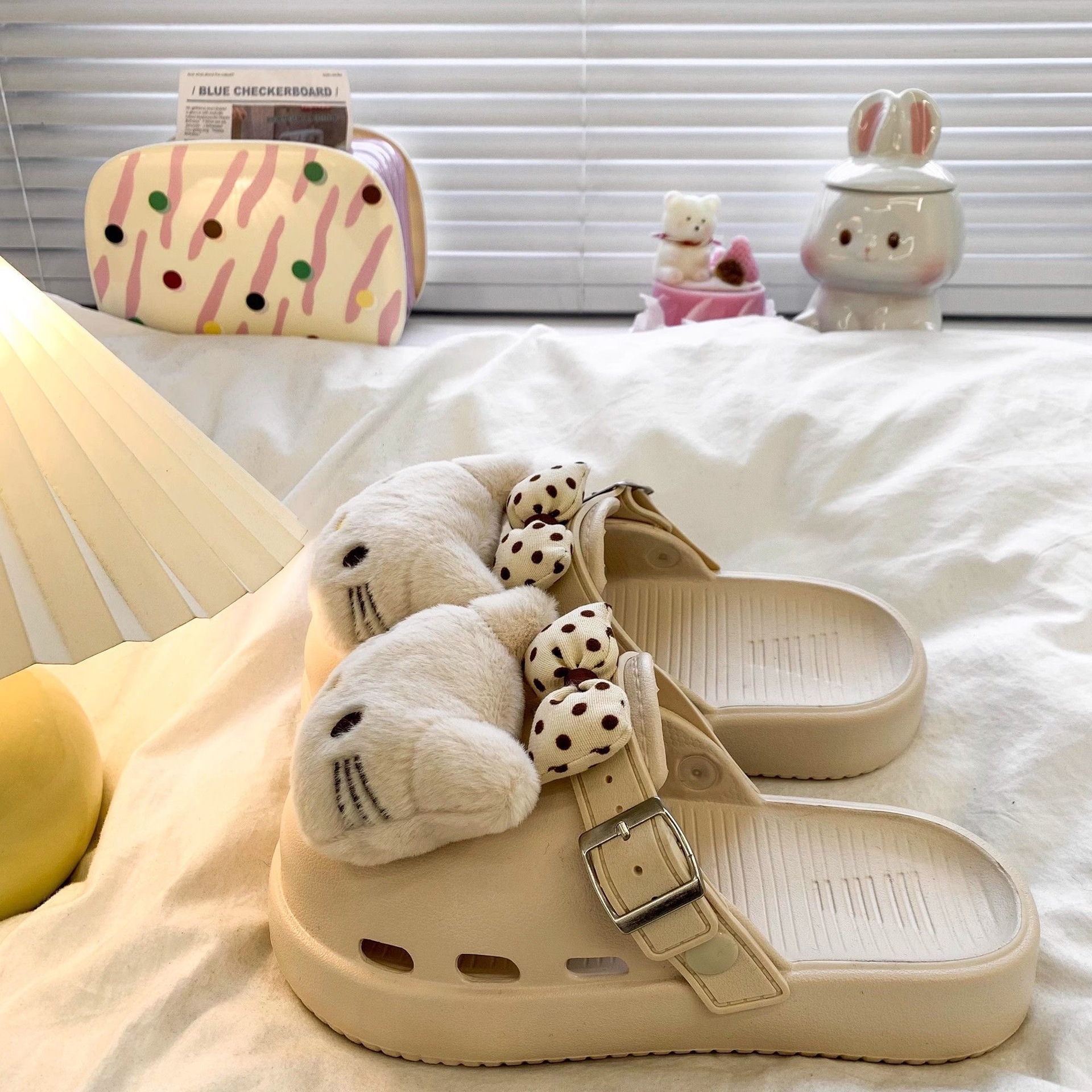 Cute Toe-Toe Slippers for Women, Birkenstock Shoes, Thick-Soled Sandals, Lightweight Half-Slippers, Eva Slippers