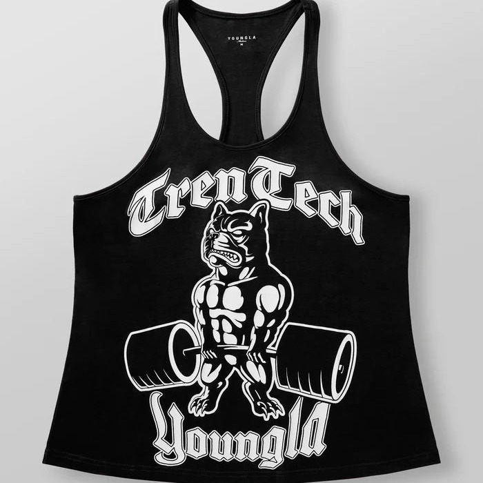 YOUNGLA New Fitness I-shaped Vest Men's Sports Hurdle Sleeveless Cotton Loose Running Waistcoat American Style