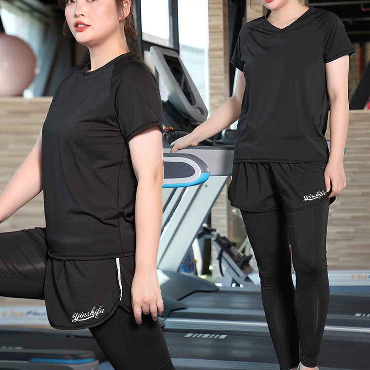 Picture of Yoga top women's short-sleeved sports T-shirt tight fitness clothes stretch loose running sports quick-drying spring and summer thin