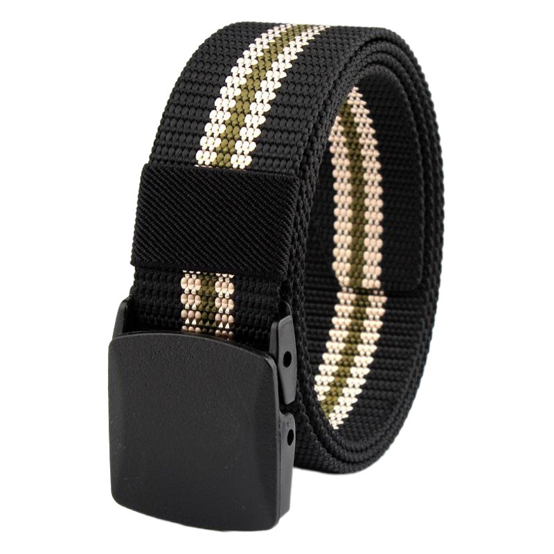 Metal-free Hypoallergenic Belt Nylon Canvas Woven Belt Outdoor Tactical Belt Electric Work Pants Military Training Belt