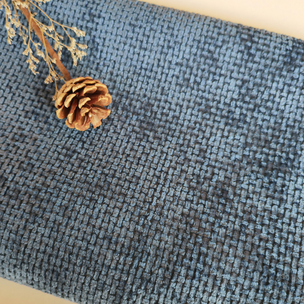 Picture of F508 in stock Straight Supply Oblique Fishing Net Pattern Chenille Sofa Cotton Linen Fabric Sofa Cover Pillow Cushion Linen Fabric