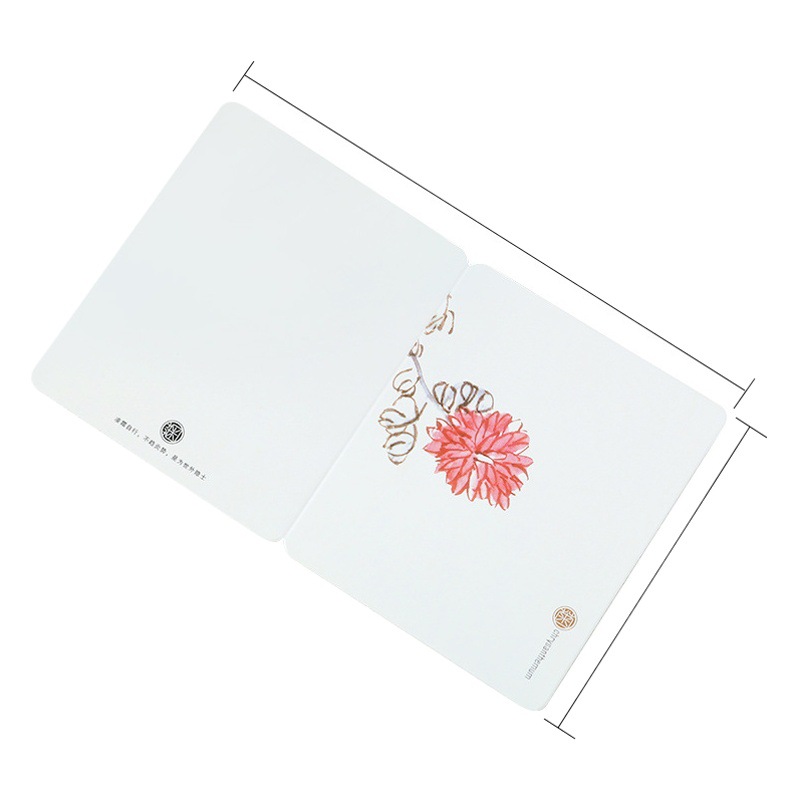 Picture of Simple Classical Chinese Style Small Fresh Folding Card Birthday Blessing Universal Greeting Card Mid-Autumn Christmas Gift Card