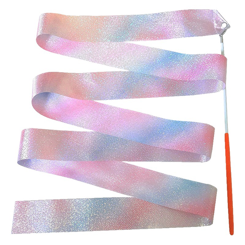 Picture of Manufacturers selling rhythmic gymnastics ribbons 1 meter flash star dance ribbons children's toys gymnastics
