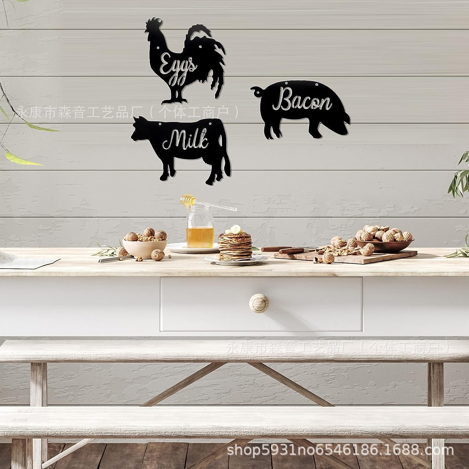 Wall decoration crafts pendant animal combination Laser cutting silhouette cross-border exclusive for Amazon hot sale