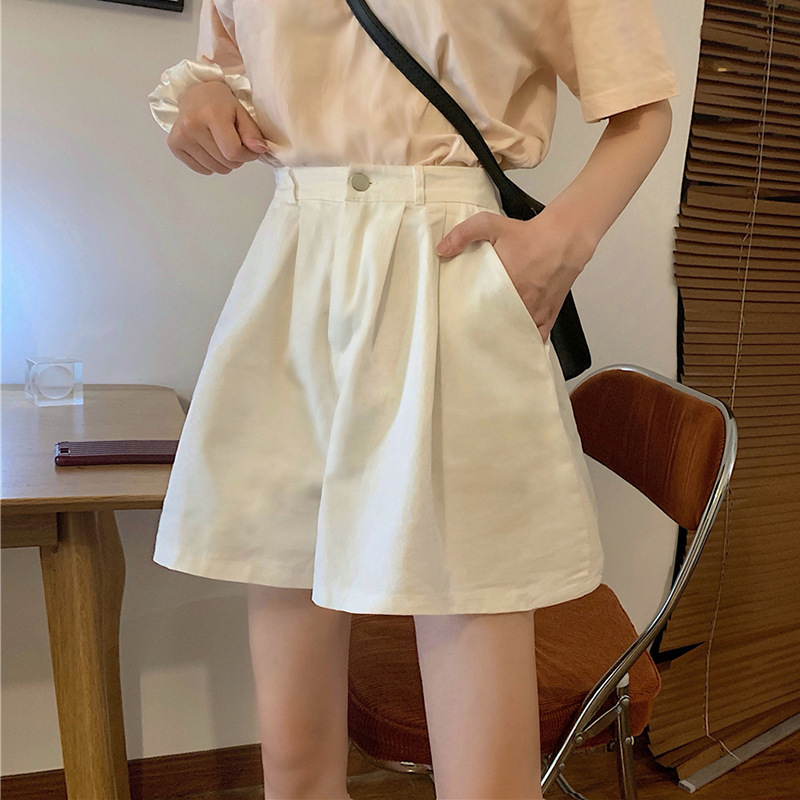 Plus Size Large Size Casual Shorts for Women Summer 2023 New High-Waisted Slimming Look Loose Outer Wear Versatile A-Line Wide-Leg Pants