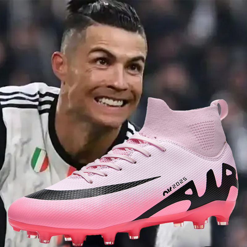 Cross-border New High-top Football Shoes for Men and Women AG Spike Competition Teenagers, Primary and Middle School Students Children's Broken Nail Training Shoes