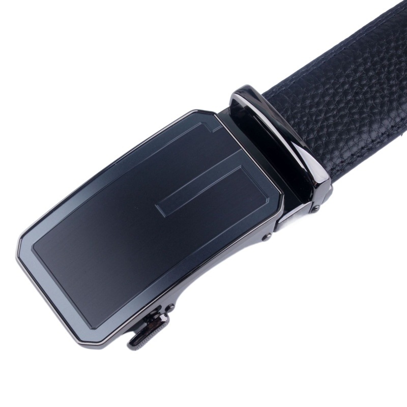 Belt Men's Genuine Leather Top Layer Cowhide Belt Advanced Sense Alloy Automatic Buckle Belt Casual All-match Business Belt