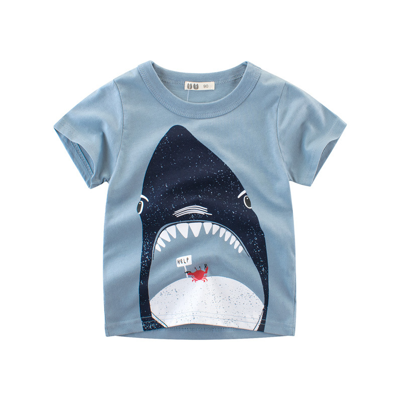 Picture of 27Kids Trendy Brand Korean Style Kidsren's Clothing New 2025 Summer Men's Clothing Kidsren's Short-Sleeved T-Shirt Wholesale One Piece for Delivery