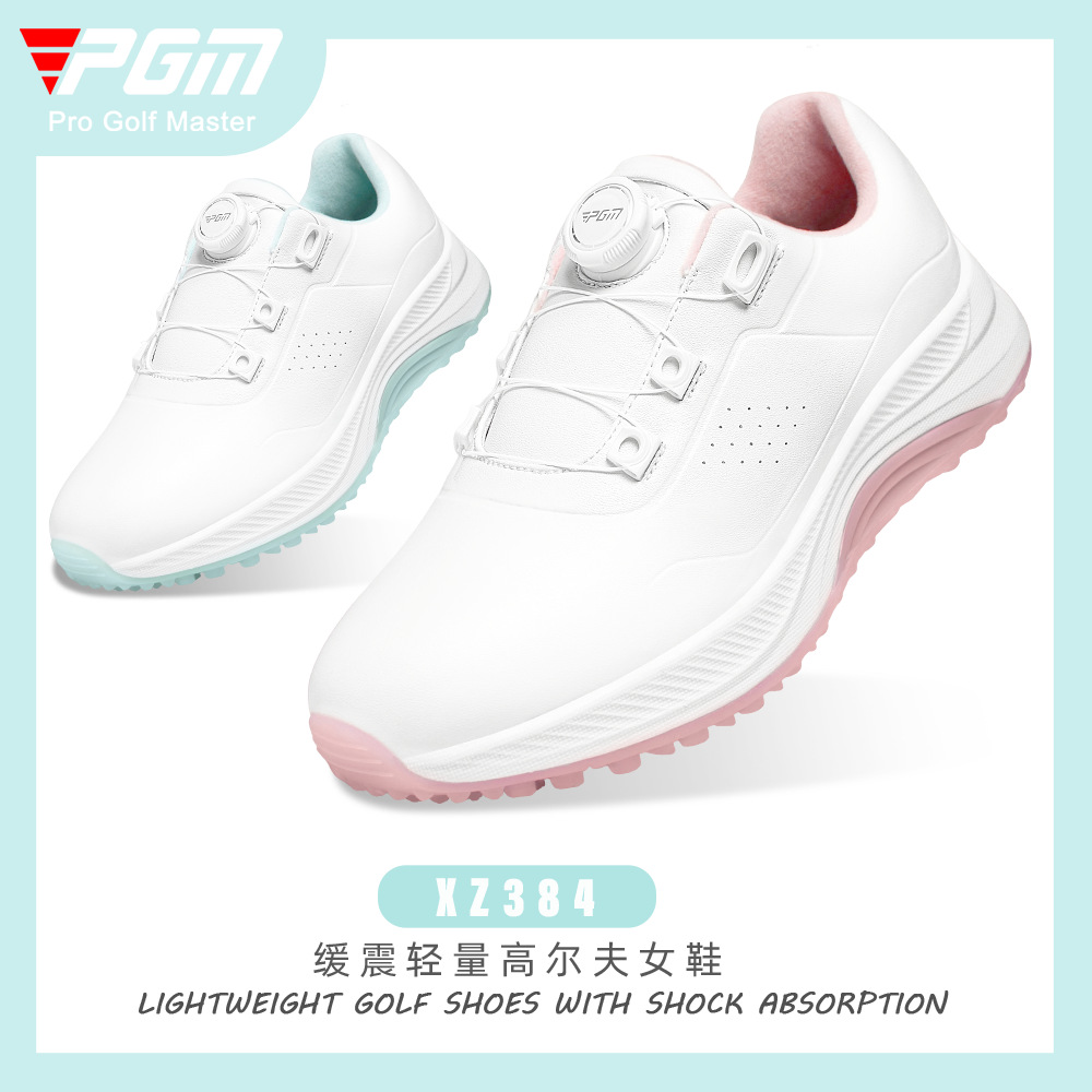 PGM Golf Shoes Summer Women's Shoes Waterproof Non-slip Knob Women's Sports Shoes Shock-cushioning Lightweight Nail-free Shoes