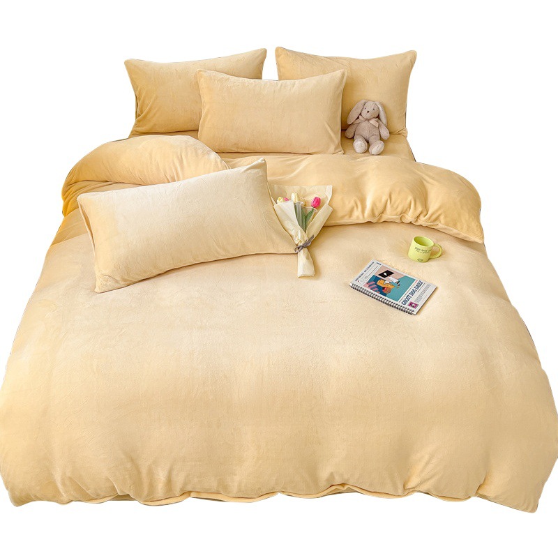Milk Velvet Quilt Cover Single Piece Winter Thickened Coral Velvet Quilt Cover Single Product Household Double Flannel Quilt Cover Wholesale