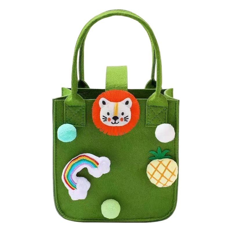 Felt bag 100-day banquet with hand gift year-old one month old felt gift bag handbag baby gift bag small red book same style