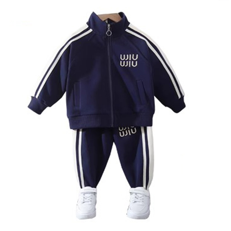Picture of Children's Clothing, Boys' Fashion Suits, Autumn Clothing, Long-Sleeved Cardigan Jackets, Casual Pants, Kidsren's Sportswear Two-Piece Set