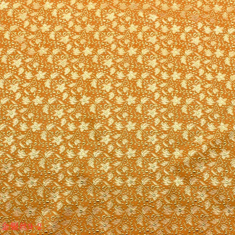 1.5m Wide Sachet Brocade Yellow Five-Pointed Star Gold and Silver Wire Jacquard Cloth Cut Cut Edge Jacquard Cloth