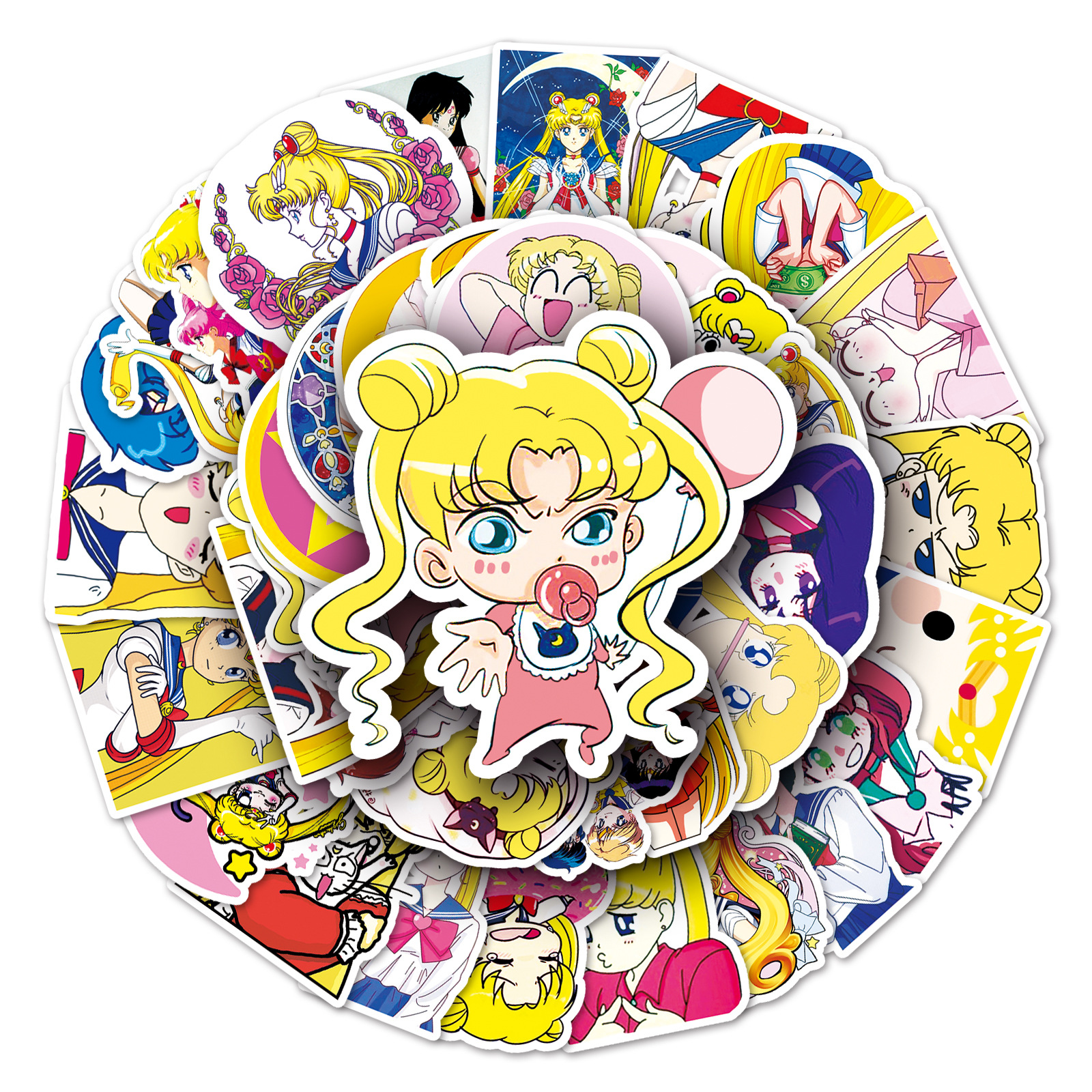 51 beautiful girl soldiers children's cartoon animation luggage refrigerator car decoration graffiti stickers
