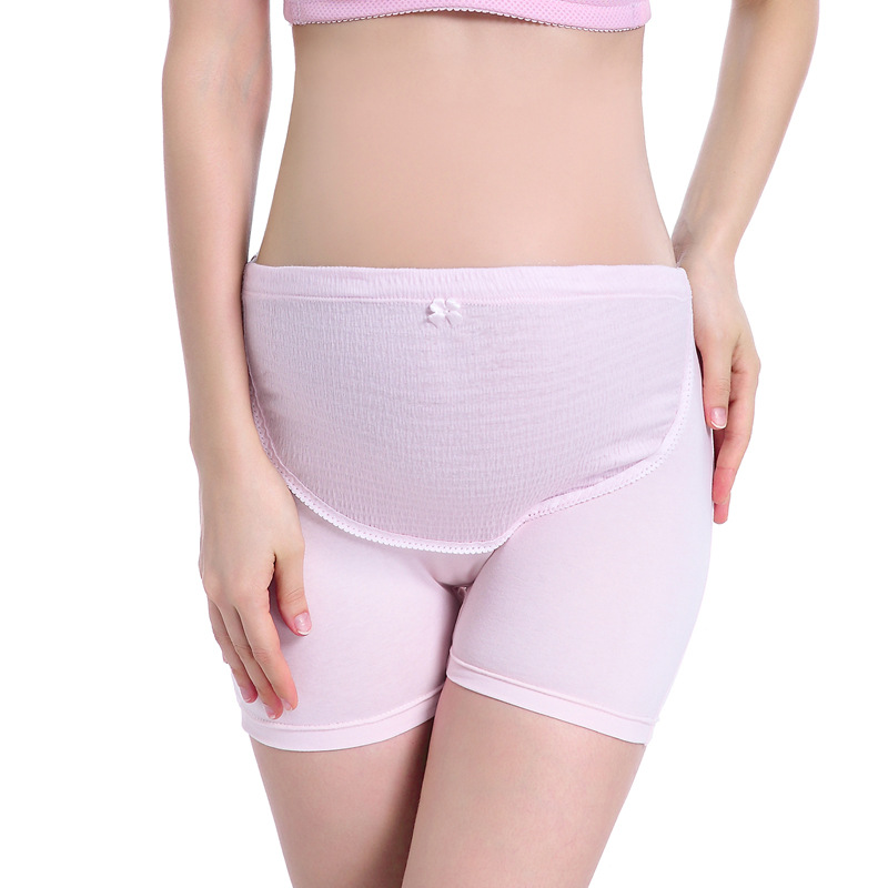 Picture of Pregnant Women's High Waist Bark Belly-supporting Boxer Underwear High Waist Large Size Adjustable Pregnant Women's Safety Pants Boxer Pants for Women