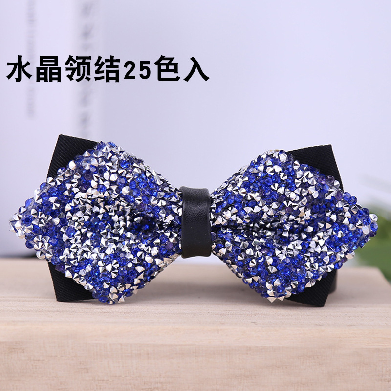 Weijian 221 multi-color men's bow tie crystal rhinestone starry wedding bridegroom bow tie men's wedding collar flower