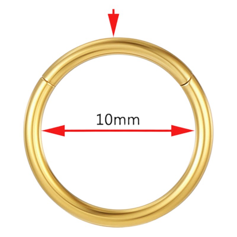 CNC factory stainless steel high-grade puncture jewelry zircon nose ear ring closed ring seamless nose ring Bevel inlay