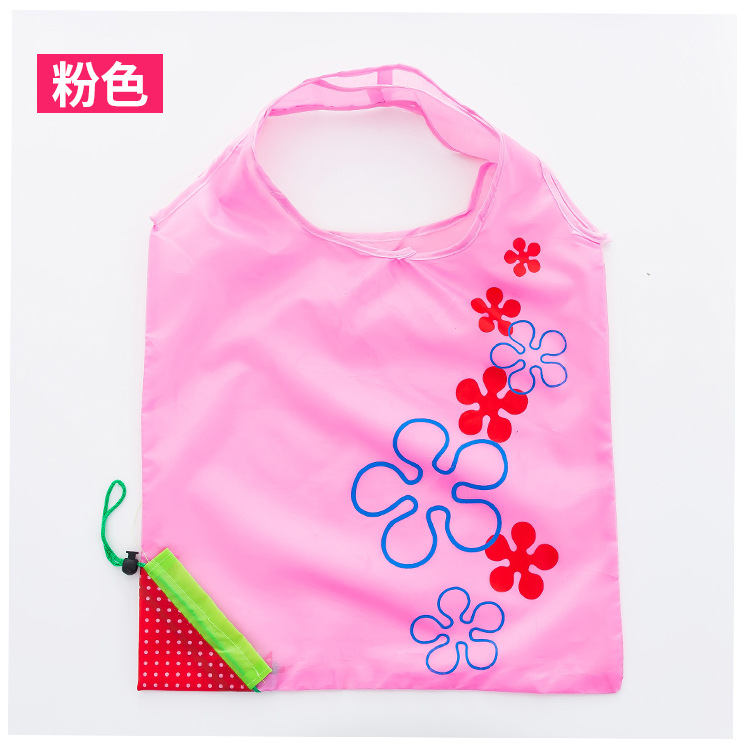 Picture of Creative Foldable Strawberry Bag Household Portable Polyester Shopping Bag Printable Advertising logo