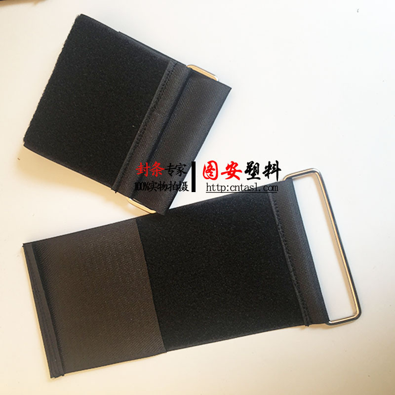 Buckle Velcro Strap Logistics Packing Strap Iron Buckle Black Goods Velcro Card Plate Strap Strap 10cm Wide