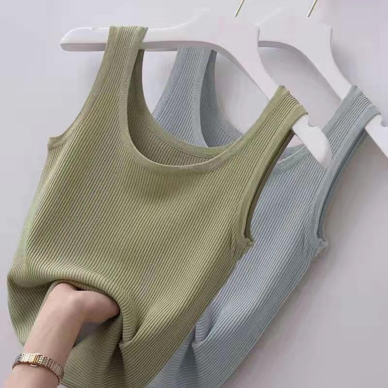 [Factory Outlet] 80-200 Threaded Camisole Women's Large Size Slim-fit Outer Wear Sleeveless Base Vest
