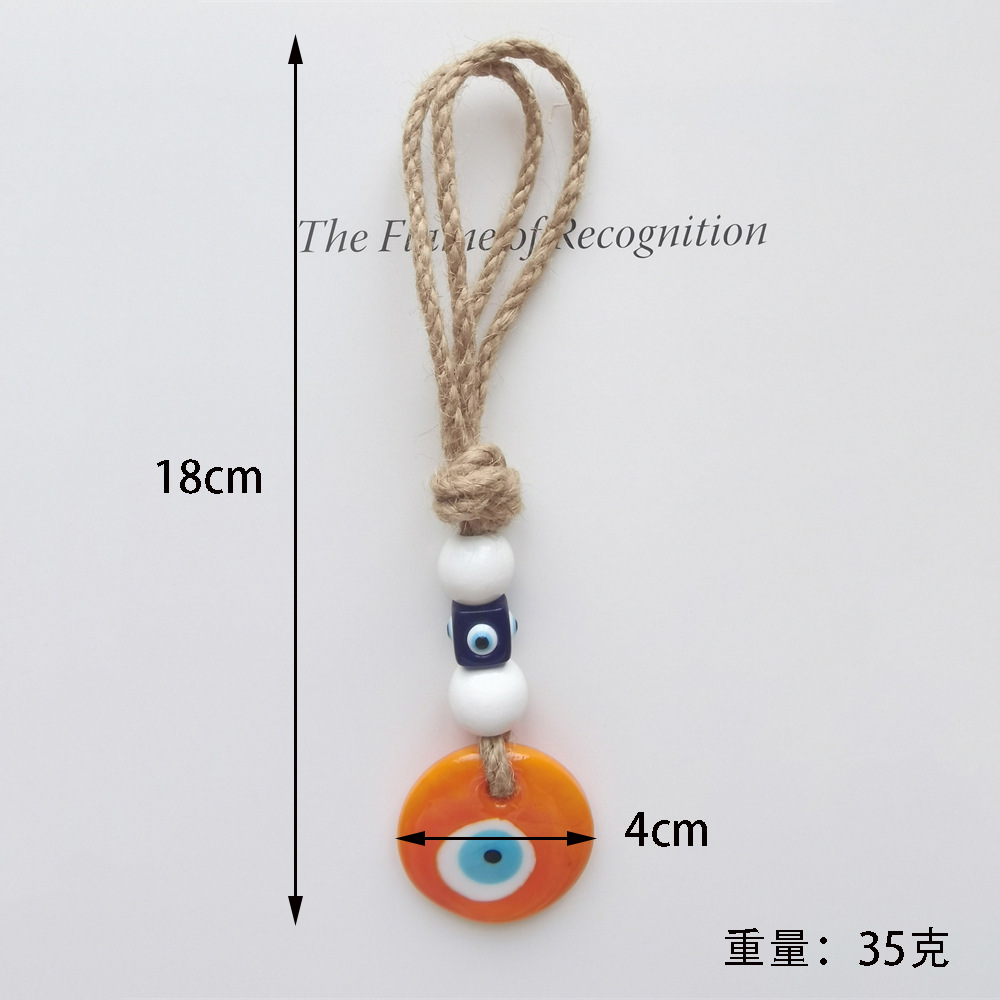 Picture of Custom twine hand-woven Turkish devil's eye pendant blue eye pendant car interior pendant wall ornaments