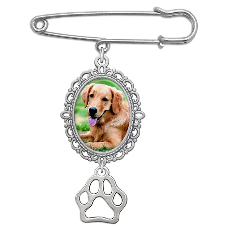 Picture of Manufacturer in Stock Time Gem holder pendant foreign trade wedding brooch DIY gem Holder Photo Pearl Pendant