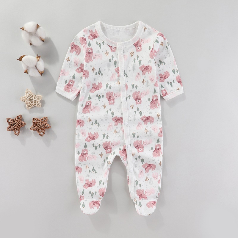 Picture of Baby's jumpsuit cotton newborn clothes spring and autumn and summer children's climbing clothes for newborn babies ha clothes class a monk clothes