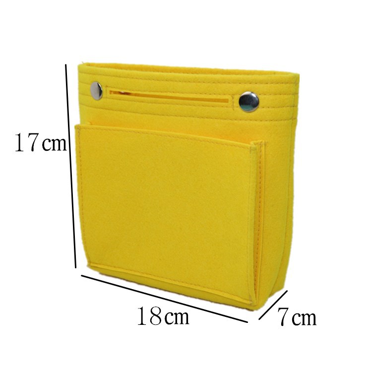 Picture of Factory wholesale felt cosmetic bag multi-functional Women's Travel liner bag large capacity felt snap storage bag