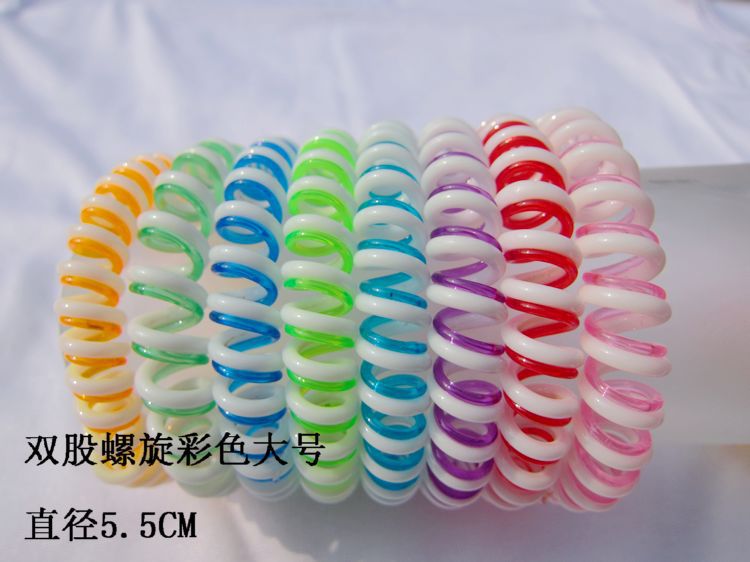 Picture of Candy Color Bold Bracelet Telephone Line Hair Ring Extra Large Rubber Band South Korea Headwear Hair Accessories Headband Spring Ring
