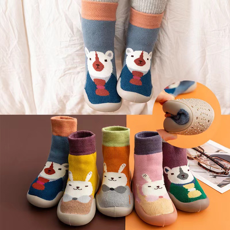 Baby spring new socks shoes floor socks indoor home children's shoes infant soft bottom thick terry factory