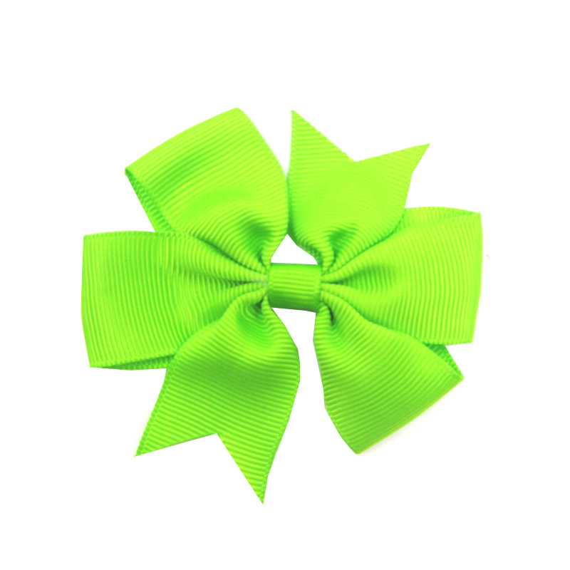 Picture of European and American New Kidsren's Hairpins 8cm Swallowtail Bow Hairpin V-Shaped Ribbed with Bow Hair Accessories Head Flower