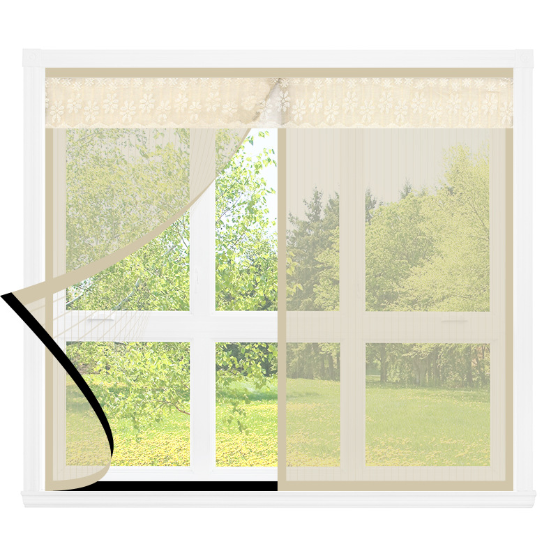 Picture of Door Curtain Screen Door Screen Door Anti-mosquito Non-perforated Magnetic Absorption Magnetic Screen Screen Screen Summer Self-loading Anti-mosquito New Style
