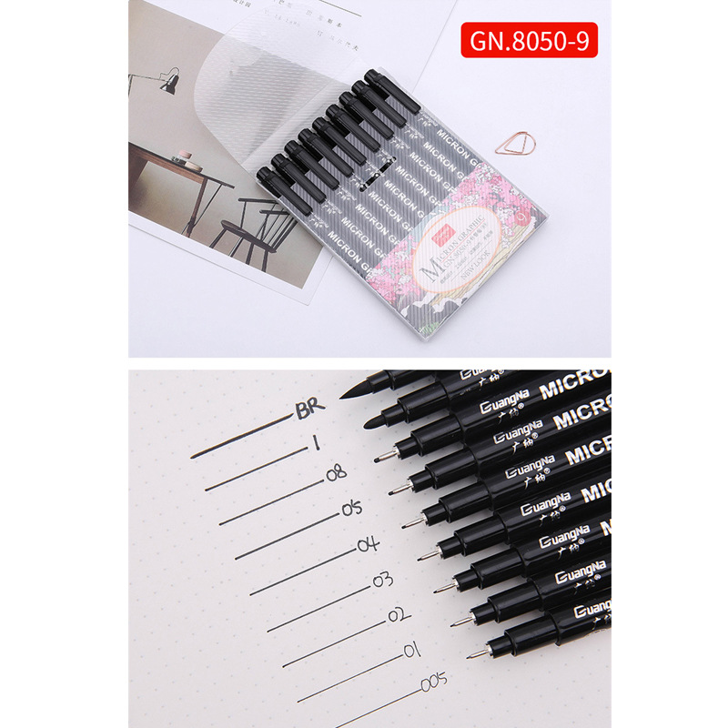 Picture of Guangna 8050 Refillable Needle Pen Set Waterproof Architectural Design Sketch Comic Brush Drawing Sketch Hook Pen