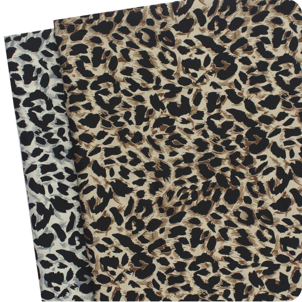 Broken Card Plain Satin Print Fashion Leopard Chiffon Printed Cloth Spring and Summer Women's Shirt dress Slip Skirt Fabric