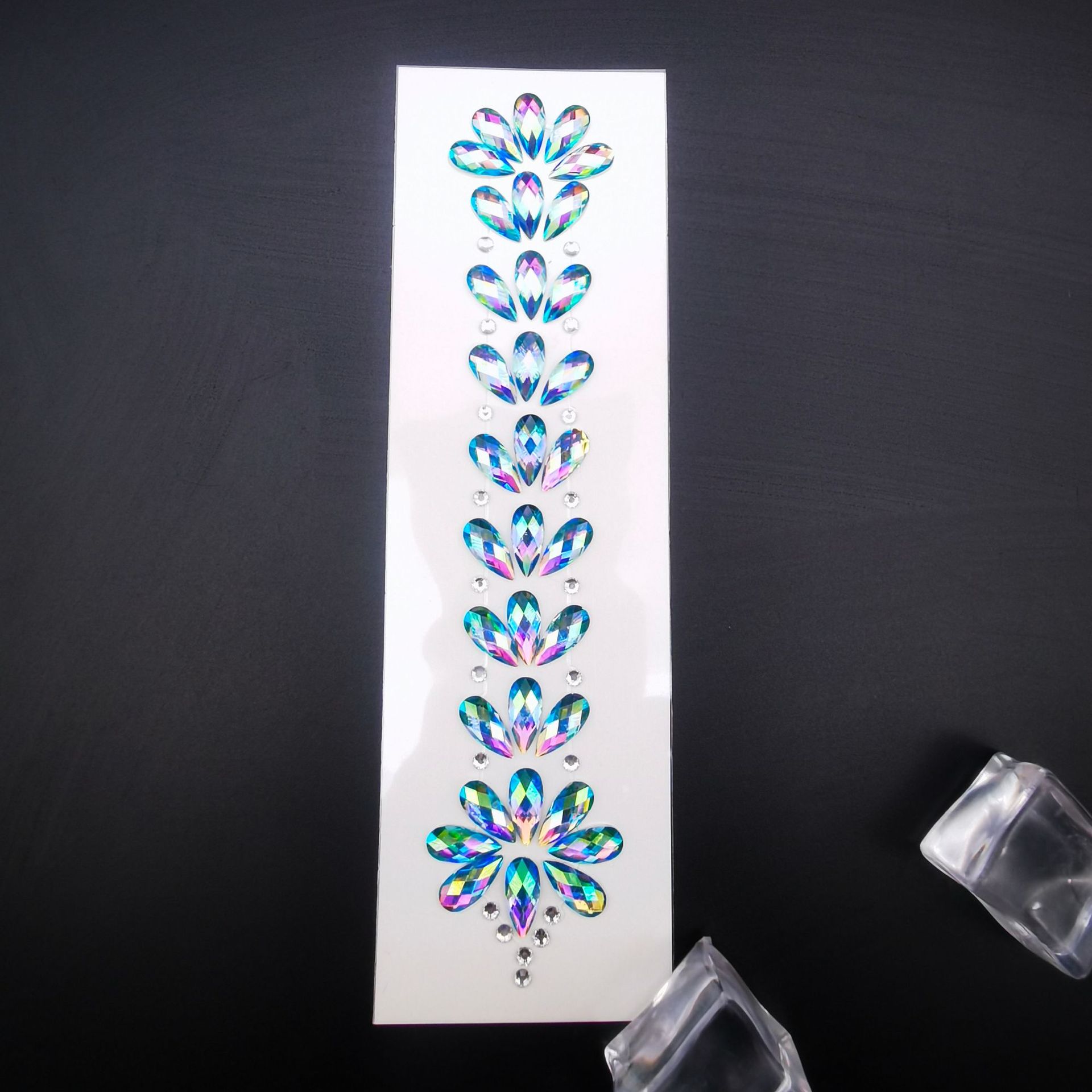 Picture of Internet Celebrity Rhinestone Forehead Face Sticker Hair Decoration Diamond Sticker Head Decoration Forehead Sticker DIY Music Festival Jewelry