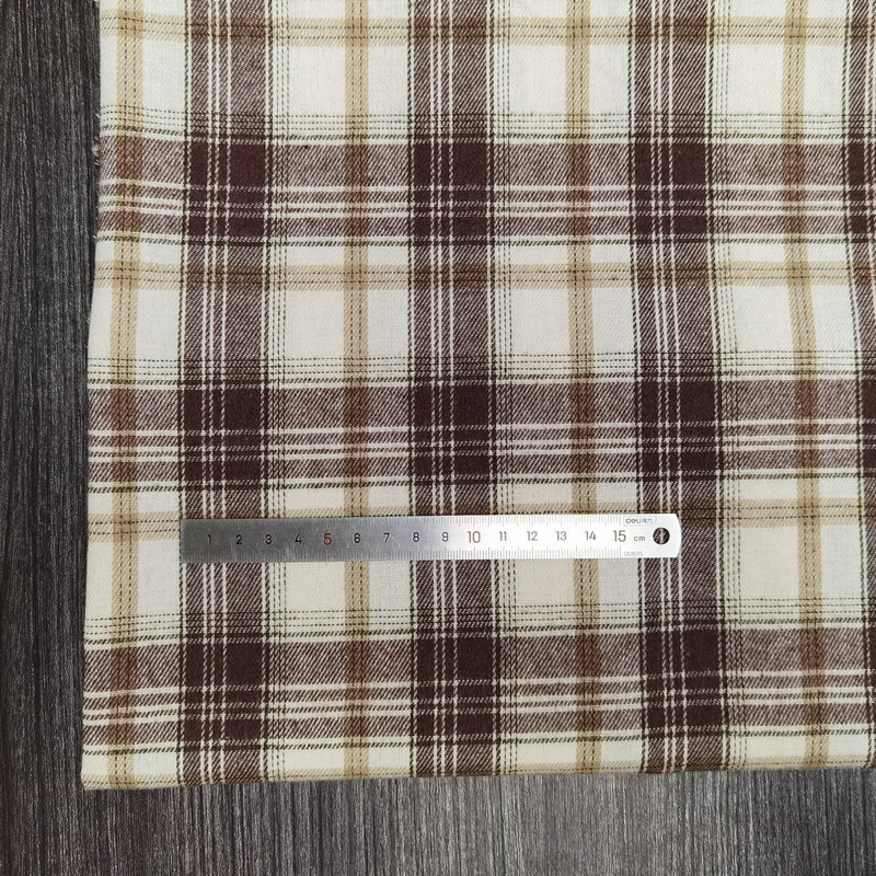 Picture of Spot twill sanding cotton plaid children's shirt plaid fabric 21 yarn-dyed flannel decorative fabric