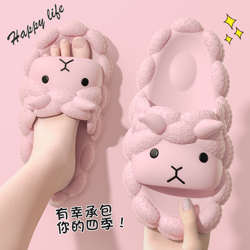 Picture of Little Sheep Eva Sandals for Women, Summer Home Sandals for Young Children, Thick-Soled Non-Slip Bathroom Sandals for Kids, Height-Increasing