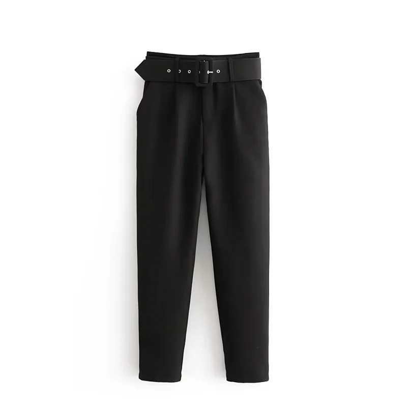 Picture of New Pants European Size Belt with Suit suit Spring Pure White Women Cross-border Pants White Pants