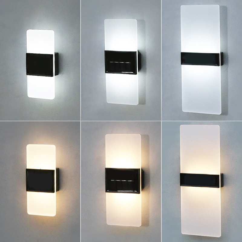 Solar wall lamp outdoor landscape courtyard outdoor waterproof atmosphere wall decoration terrace acrylic upper and lower wall lamp